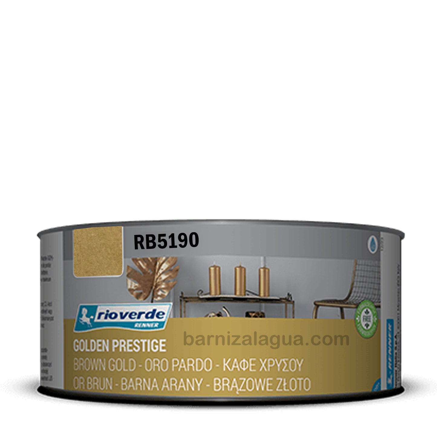Golden Prestige RB5190 Oro amarillo (0,25L) (Rio Verde) - Barniz brillo de metales