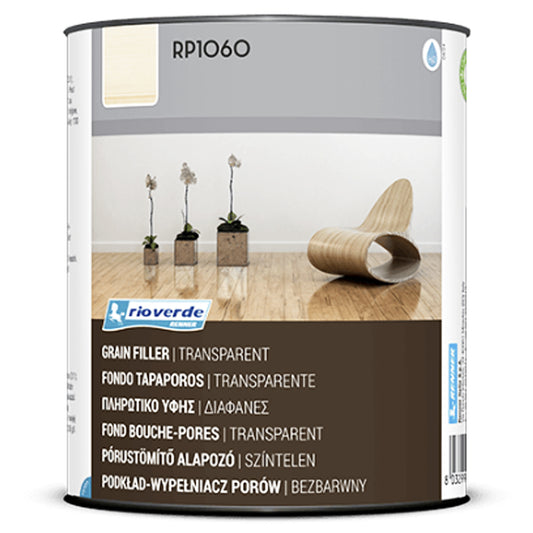 Fondo Tapaporos RP1060 Transparente (0,75L) (Rio Verde) - Barniz suelos de madera y muebles